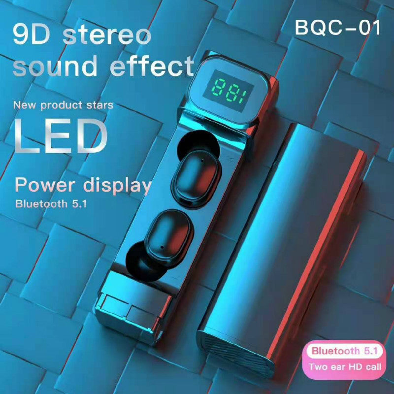 BQC-01 TWS Bluetooth 5.1 Earphones LED Digital Display Mini In-ear Sweatproof Touch Sports Headsets BQC-01 TWS Bluetooth 5.1 Earphones LED Digital Display Mini In-ear Sweatproof Touch Sports Headsets